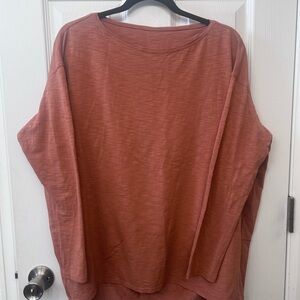 lululemon athletica Back in Action Long Sleeve Top in burnt Orange size 8
